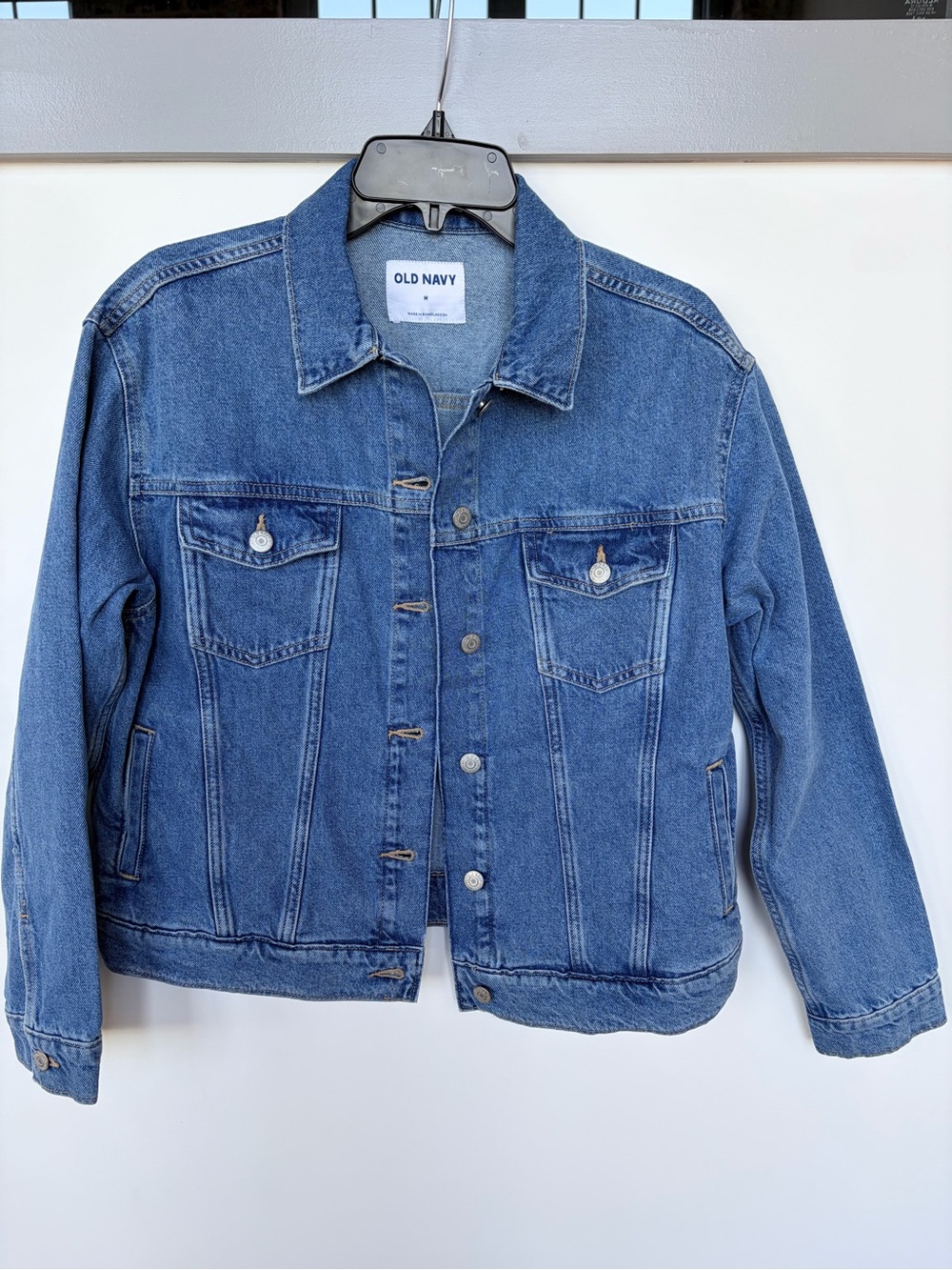 Old Navy Medium Blue Denim Trucker Jacket